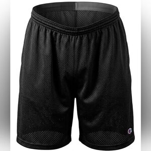 Champion Men's Athletic Black Mesh Lined Shorts